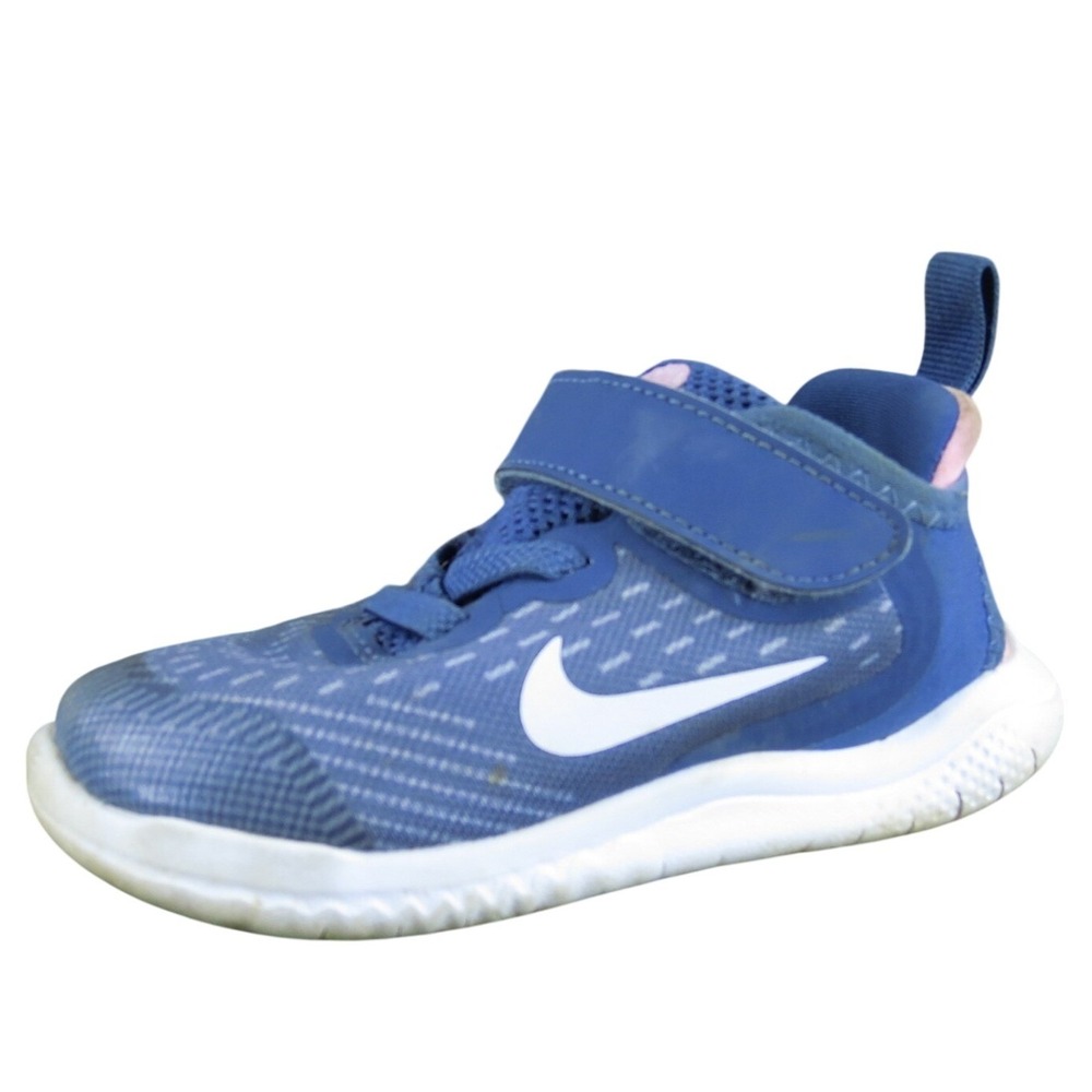 Nike Girls Sneaker Sz T 8 Medium Gray Synthetic Hook & Loop
